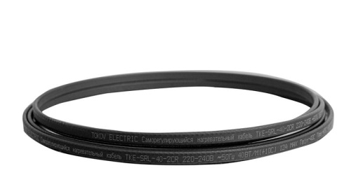 Кабель нагревательный саморег. 40Вт/м с экраном 16 AWG термопласт UV Ex (200м) TOKOV ELECTRIC TKE-SRL-40-2CR