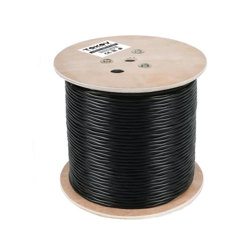 Кабель витая пара F/UTP 4х2х24AWG(0.48мм) кат.5E PE outdoor Fluke tested 305м (м) TOKOV ELECTRIC TKE-C05-F/UTP-42-5E-305-OD