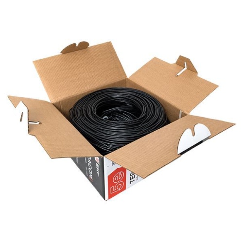 Кабель витая пара U/UTP кат.5E 4 пары 24 AWG solid внешн. LDPE черн. (м) TERACOM PRO EKF TRP-5EUTP-04PE-BK-OUT3 фото 5