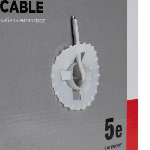 Кабель витая пара U/UTP кат.5E 4х2х24AWG solid CU PVC сер. (м) Rexant 01-0043 фото 5