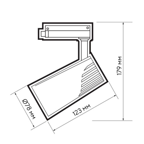 Светильник светодиодный трековый PTR 1725 25Вт 4000К IP40 24град. WH бел. Pro JazzWay 5026148 фото 2