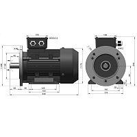 Эл.двигатель ESQ PR 90 L4 GST-Б1-S12-IE2 2.2/1500 IM 2081
