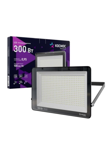 Прожектор светодиодный PREMIUM 300Вт 6500К 30000лм IP65 КОСМОС KOS_PR_LED_300 фото 2
