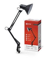 Светильник настольный СНС 13Ч 60Вт E27 230В под лампу на струбцине черн. (кор.) IN HOME 4690612012735