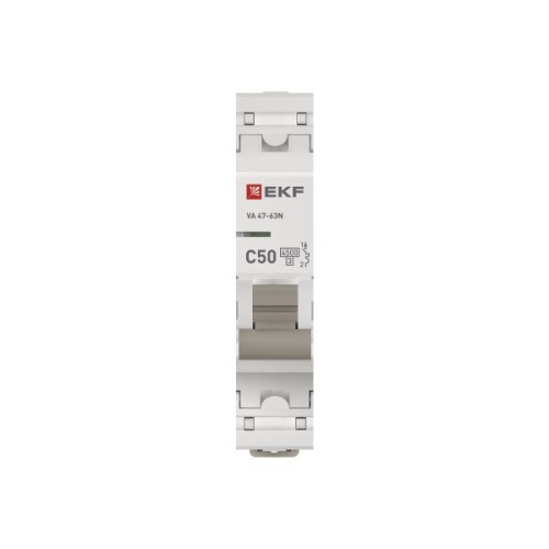 Выключатель автоматический модульный 1п C 50А 4.5кА ВА 47-63N PROxima EKF M634150C