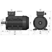 Эл.двигатель ESQ PR 100 S4 GST-Б1-S12-IE2 3/1500 IM 1081