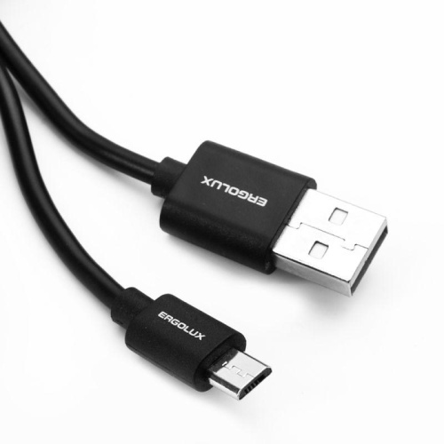 Кабель USB Micro USB 2А 1м зарядка + передача данных черн. (пакет) ERGOLUX 15088 фото 3