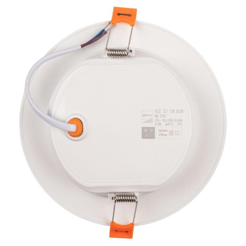 Светильник светодиодный PLED DL7 12Вт 3000К IP54 1020лм WH встраив. бел. Pro JazzWay 5069060 фото 3