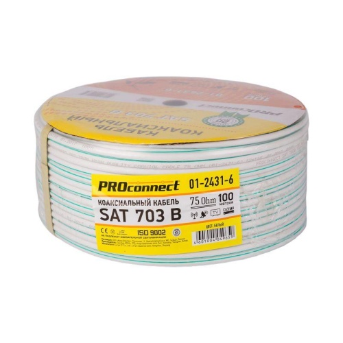 Кабель SAT 703B Cu/Al/Cu бухта (м) PROCONNECT 01-2431-6 фото 3