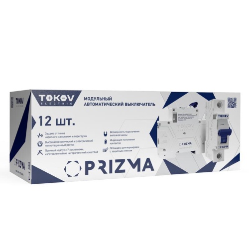 Выключатель автоматический модульный 1п C 10А 4.5кА PRIZMA TOKOV ELECTRIC TKE-PZ45-MCBI-1-10-C фото 2