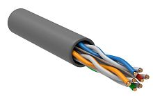 Кабель витая пара U/UTP кат.6 4х2х23AWG solid CU LSZH сер. (м) ITK LC1-C604-121