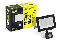 Прожектор светодиодный СДО 06-50Д 6500К IP54 с ДД черн. IEK LPDO602-50-65-K02